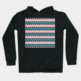 Triangle Pattern in Winter Colors with rose gold Hoodie